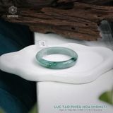  Vòng Khối Ngọc Phỉ Thúy Jade A Lục Táo Phiêu Hoa (MONET) Cao Cấp Bản Hẹ 11.9 x 7.8 x 53.5 (Không Kén Mệnh) 2534675 