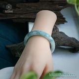  Vòng Khối Ngọc Phỉ Thúy Lam Thiên Hoa Bay Cao Cấp Bản Hẹ 11.3 x 7.3 x 54 (Không Kén Mệnh) 2535587 