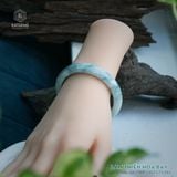  Vòng Khối Ngọc Phỉ Thúy Lam Thiên Hoa Bay Cao Cấp Bản Hẹ 10.5 x 7 x 54.6 (Không Kén Mệnh) 2535583 