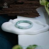  Vòng Khối Ngọc Phỉ Thúy Lam Thiên Hoa Bay Phớt Xanh Cay Cao Cấp Bản Hẹ 10 x 7.3 x 57.5 (Không Kén Mệnh) 2535584 