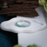  Vòng Khối Ngọc Phỉ Thúy Lam Thiên Hoa Bay Phớt Xanh Cay Cao Cấp Bản Oval 8.4 x 6 x 47.2 x 54.1 (Không Kén Mệnh) 2535579 