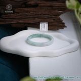  Vòng Khối Ngọc Phỉ Thúy Lam Thiên Hoa Bay Phớt Xanh Cay Cao Cấp Bản Oval 8.4 x 6 x 47.2 x 54.1 (Không Kén Mệnh) 2535579 