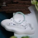  Vòng Khối Ngọc Phỉ Thúy Lam Thiên Hoa Bay Phớt Xanh Cay Cao Cấp Bản Oval 8.4 x 6 x 47.2 x 54.1 (Không Kén Mệnh) 2535579 