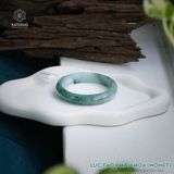  Vòng Khối Ngọc Phỉ Thúy Jade A Lục Táo Phiêu Hoa (MONET) Cao Cấp Bản Hẹ 11.3 x 7.8 x 54.4 (Không Kén Mệnh) 2535582 