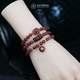  Vòng Chuỗi Thạch Anh Tóc Đỏ 6ly Mix Hồ Ly Chúa, Ngũ Điếu và Túi Tiền Kim Bảo (Hỏa, Thổ) 1-122005 