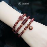  Vòng Chuỗi Thạch Anh Tóc Đỏ 6ly Mix Hồ Ly Chúa, Ngũ Điếu và Túi Tiền Kim Bảo (Hỏa, Thổ) 1-122005 