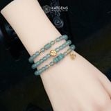  Vòng Chuỗi Lam Ngọc Chất Băng 5.6ly Mix Lu Thống, Ngũ Điếu, Bi Kim Tiền Và Hoa Sen Vàng Trang Sức (Không Kén Mệnh) 1-126003 