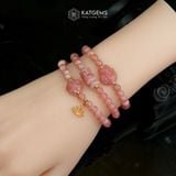  Vòng Chuỗi Đá Đào Hoa 5.6ly Mix Hồ Ly, Ngũ Điếu, Cỏ Bốn Lá Và Hoa Sen Vàng Trang Sức (Hỏa Thổ) 125002 