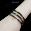  Vòng Chuỗi Đá Tourmaline 4.6ly Mix Bi Kim Tiền Và Hoa Sen Vàng Trang Sức  (Không Kén Mệnh)125003 