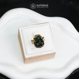  Nhẫn Kim Ngọc Phúc Lộc Mặt Tỳ Hưu Ngọc Bích Canada 18x12x10ly Vàng Trang Sức VIP (Không Kén Mệnh) 