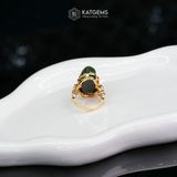  Nhẫn Kim Ngọc Phúc Lộc Mặt Tỳ Hưu Ngọc Bích Canada 18x12x10ly Vàng Trang Sức VIP (Không Kén Mệnh) 