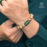  Vòng Đơn Trầm Banh Cam 12,5ly Mix Lu Thống Ngọc Bích Canada (Không Kén Mệnh) 