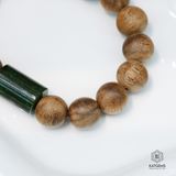  Vòng Đơn Trầm Banh Cam 12,5ly Mix Lu Thống Ngọc Bích Canada (Không Kén Mệnh) 