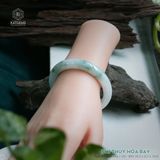  Vòng Khối Ngọc Phỉ Thúy Hoa Bay Cao Cấp Bản Hẹ 10.5 x 8.2 x 54.8 (Không Kén Mệnh) 2537001 