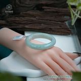  Vòng Khối Ngọc Phỉ Thúy Băng Hoa Lam Thiên Cao Cấp Bản Hẹ 12.3 x 8.2 x 54.2 (Không Kén Mệnh) 2538561 