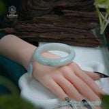  Vòng Khối Ngọc Phỉ Thúy Băng Hoa Lam Thiên Cao Cấp Bản Hẹ 14.2 x 8.6 x 57.2 (Không Kén Mệnh) 2538559 