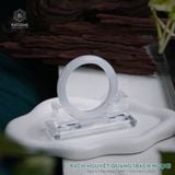  Vòng Khối Ngọc Phỉ Thúy Bạch Nguyệt Quang (Bạch Ngọc) Cấp Bản Hẹ 10.6 x 8.2 x 52.9 (Không Kén Mệnh) 2538633 