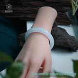  Vòng Khối Ngọc Phỉ Thúy Bạch Nguyệt Quang (Bạch Ngọc) Cấp Bản Hẹ 10.6 x 8.2 x 52.9 (Không Kén Mệnh) 2538633 