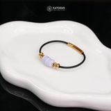  Vòng Dây Cáp Ngũ Điếu Phỉ Thúy Phớt Tím Tử La Lan Mix 2 Bi Kim Tiền Vàng Trang Sức (Không Kén Mệnh) ( SL Có Hạn ) 