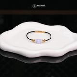  Vòng Dây Cáp Ngũ Điếu Phỉ Thúy Phớt Tím Tử La Lan Mix 2 Bi Kim Tiền Vàng Trang Sức (Không Kén Mệnh) ( SL Có Hạn ) 