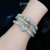  Vòng Chuỗi Ngọc Phỉ Thúy Hoa Bay 6.2ly Mix Ngũ Điếu, Bi Kim Tiền Vàng Trang Sức Và Hồ Ly Phượng (Không Kén Mệnh) 1-127008 