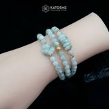  Vòng Chuỗi Ngọc Phỉ Thúy Hoa Bay 6.2ly Mix Ngũ Điếu, Bi Kim Tiền Vàng Trang Sức Và Hồ Ly Phượng (Không Kén Mệnh) 1-127008 