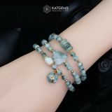  Vòng Chuỗi Ngọc Phỉ Thúy Hoa Bay 5.6ly Mix Ngũ Điếu, Hồ Ly Chúa, Lu Thống Và Túi Tiền Kim Bảo (Không Kén Mệnh) 1-127018 