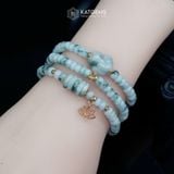  Vòng Chuỗi Ngọc Phỉ Thúy Hoa Bay Bánh Xe 5.4ly Mix Ngũ Điếu, Hồ Ly Phượng, Bi Kim Tiền Và Hoa Sen Vàng Trang Sức (Không Kén Mệnh) 2-127011 