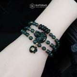  Vòng Chuỗi Lục Lam 6ly Mix Ngũ Điếu, Hồ Ly Phượng Và Túi Tiền Kim Bảo (Không Kén Mệnh) 2-126002 