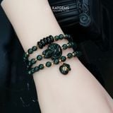  Vòng Chuỗi Lục Lam 6ly Mix Ngũ Điếu, Hồ Ly Phượng Và Túi Tiền Kim Bảo (Không Kén Mệnh) 2-126002 