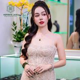  Bộ Trang Sức Ngọc Bích Canada Hoa Mẫu Đơn Vàng Trang Sức (Không Kén Mệnh) 