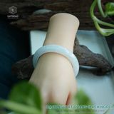  Vòng Khối Ngọc Phỉ Bạch Nguyệt Quang (Bạch Ngọc) Cao Cấp Bản Hẹ 12 x 8.2 x 54.5 (Không Kén Mệnh) 2541067 