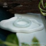  Vòng Khối Ngọc Phỉ Bạch Ngọc Phớt Xanh Cao Cấp Bản Hẹ 12.5 x 8.5 x 58.5 (Không Kén Mệnh) 2541064 