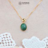  Bộ Trang Sức Thiết Kế Lục Bảo Cát Tường Mặt Ngọc Phỉ Thúy Type A KT 12 x10 x 6 (Không Kén Mệnh) 