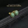  Khuyên Tai Thiết Kế Lục Bảo Cát Tường Mặt Ngọc Phỉ Thúy Type A KT 12 x10 x 6 (Không Kén Mệnh) 