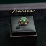  Nhẫn Thiết Kế Lục Bảo Cát Tường Mặt Ngọc Phỉ Thuý Type A KT 12 x10 x 6 (Không Kén Mệnh) 