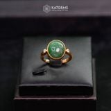  Nhẫn Thiết Kế Lục Bảo Cát Tường Mặt Ngọc Phỉ Thuý Type A KT 12 x10 x 6 (Không Kén Mệnh) 