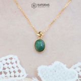  Mặt Dây Chuyền Thiết Kế Lục Bảo Cát Tường Mặt Ngọc Phỉ Thúy Type A KT 12 x10 x 6 (Không Kén Mệnh) 