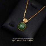  Mặt Dây Chuyền Thiết Kế Lục Bảo Cát Tường Mặt Ngọc Phỉ Thúy Type A KT 12 x10 x 6 (Không Kén Mệnh) 