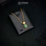  Mặt Dây Chuyền Thiết Kế Lục Bảo Cát Tường Mặt Ngọc Phỉ Thúy Type A KT 12 x10 x 6 (Không Kén Mệnh) 