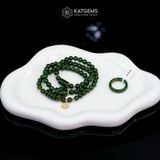  Vòng Chuỗi Ngọc Bích CANADA 6ly Mix Ngũ Điếu, Hồ Ly Phượng, Lu Thống Và Cỏ Bốn Lá Nạm Đá Vàng Trang Sức (Không Kén Mệnh) 