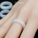  Nhẫn Khối Bạch Ngọc 15.3mm - 17.3mm (Không Kén Mệnh) 