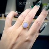  Nhẫn "Tử La Băng Tâm" Ngọc Myanmar Type A KT 13 x 11 x 4 Vàng Trang Sức (Không Kén Mệnh) 