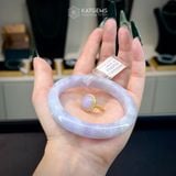  Nhẫn "Tử La Băng Tâm" Ngọc Myanmar Type A KT 13 x 11 x 4 Vàng Trang Sức (Không Kén Mệnh) 