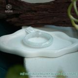  Vòng Khối Ngọc Phỉ Bạch Nguyệt Quang (Bạch Ngọc) Cao Cấp Bản Hẹ 11.8 x 7.5 x 54.6 (Không Kén Mệnh) 2541069 