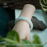  Vòng Khối Ngọc Phỉ Bạch Nguyệt Quang (Bạch Ngọc) Cao Cấp Bản Hẹ 11.8 x 7.5 x 54.6 (Không Kén Mệnh) 2541069 