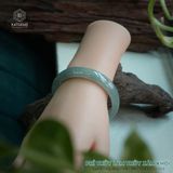  Vòng Khối Ngọc Phỉ Thúy Lam Thủy Xám Khói Cao Cấp Bản Hẹ 12.4 x 5.3 x 55.8 (Không Kén Mệnh) 2541063 