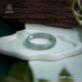  Vòng Khối Ngọc Phỉ Thúy Lam Thủy Xám Khói Cao Cấp Bản Hẹ 12.4 x 5.3 x 55.8 (Không Kén Mệnh) 2541063 
