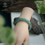  Vòng Khối Ngọc Phỉ Thúy Sơn Thủy Hòa Vân Cao Cấp Bản Hẹ 12.2 x 7.3 x 53.5 (Không Kén Mệnh) 2541929 