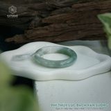  Vòng Khối Ngọc Phỉ Thúy Bạch Lục Vân Sương Cao Cấp Bản Hẹ 11.5 x 8.5 x 54.5 (Không Kén Mệnh) 2541931 